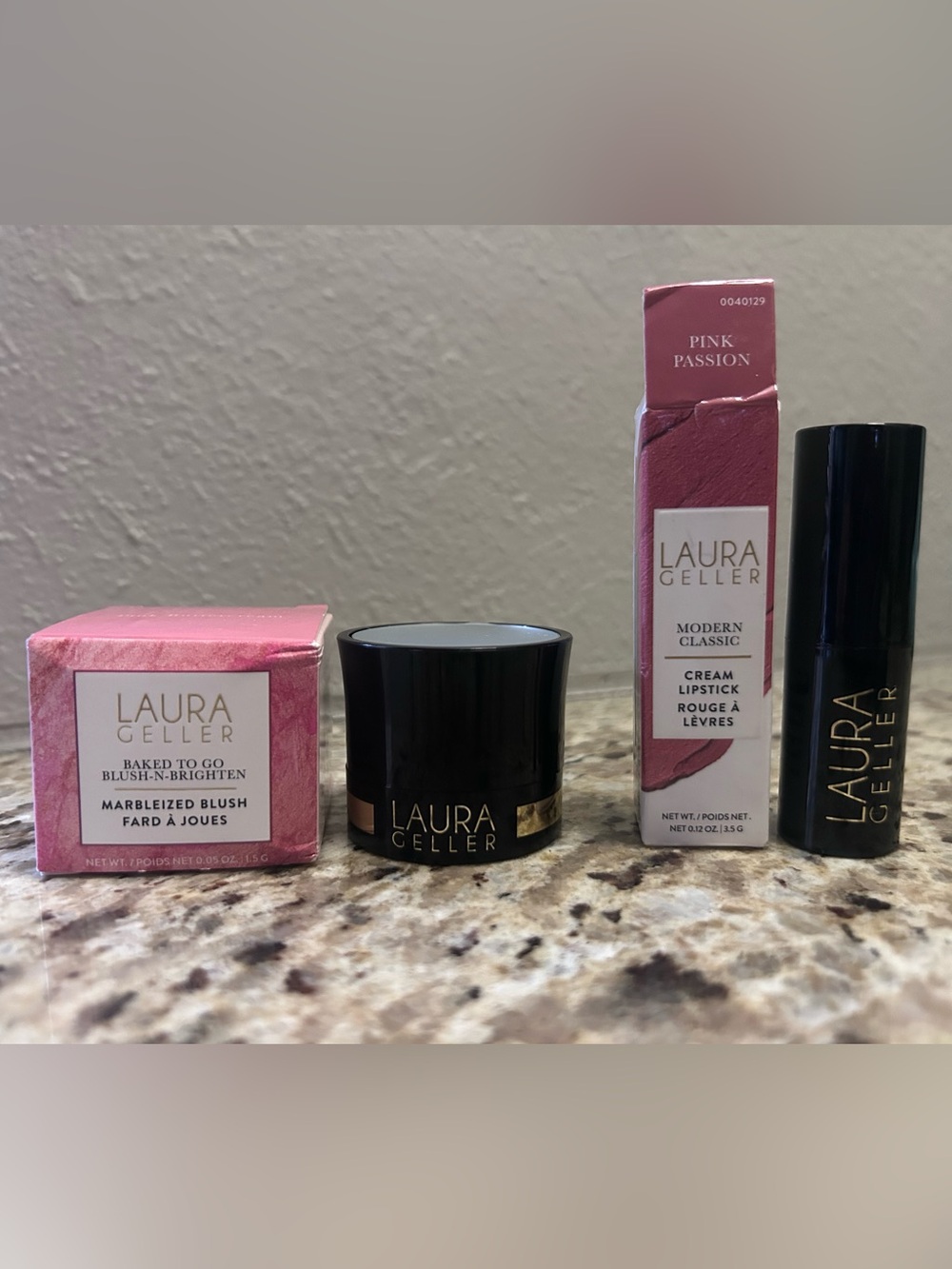Laura Geller BUNDLE - Pink Passion Cream Lipstick & Pink Buttercream Baked Blush